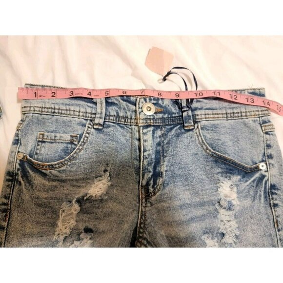 Highway Jeans Shorts Juniors Size 5 Denim Bermuda Distressed Beach Coastal Y2K - Picture 4 of 6